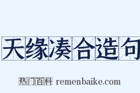 天缘凑合造句是什么意思的图片